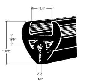 CRL One-Piece Self Sealing Weatherstrip AS1532