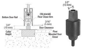 CRL 3/4" Collar Height "Mab" Type Spindle