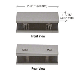 CRL Brushed Nickel No-Drill Fixed Panel Glass Clamp