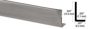 CRL Brushed Nickel Aluminum 5/8" L-Bar Extrusion