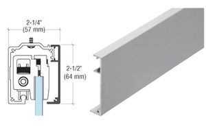 CRL285 Series Brushed Stainless Anodized Top Track Cover - 118"