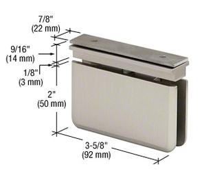 CRL Brushed Nickel Prima 06 Series EZ-Adjust Top Mount Hinge