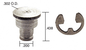 CRL .302" Awning and Louver Window Link Groove Pin and E-Ring