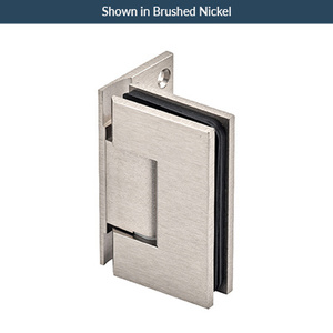Polished Nickel Wall Mount with Offset Back Plate Adjustable Designer Series Hinge