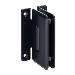 CRL Matte Black Cologne 337 Series Adjustable Wall Mount 'H' Back Plate Hinge