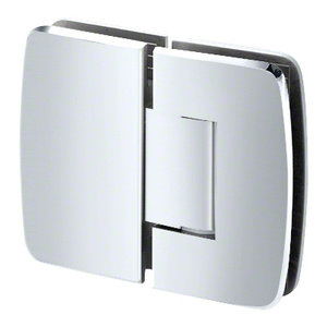 Polished Chrome 180° Glass to Glass Adjustable Valencia Series Hinge