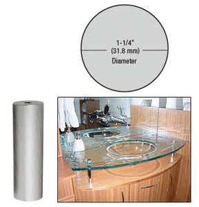 CRL 316 Brushed Stainless 1-1/4" Diameter by 4" Standoff Base
