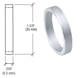 CRL Aluminum .256" Straight Cylinder Ring