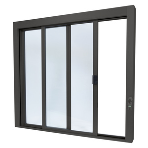 CRL Duranodic Bronze Anodized Standard Size Self-Closing Deluxe Service Window Glazed with Full Bottom Track