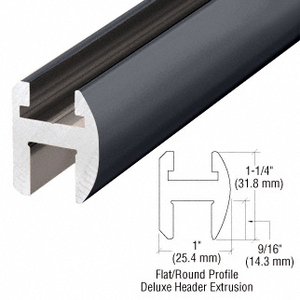 CRL Gun Metal Deluxe Shower Door Header Kit - 95"