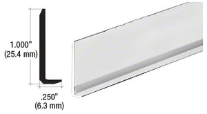 CRL Brite Anodized Aluminum 1/4" L-Bar Extrusion
