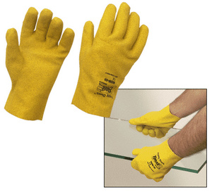 CRL Insulated Gauntlet Cuff Wrinkle Finish Natural Rubber Palm Gloves