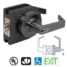 CRL Matte Black Grade 1 Lever Lock Housing - 7-PIN SFIC Storeroom