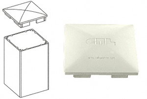 CRL Oyster White Standard 4" x 4" Post Cap