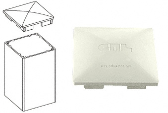 CRL Oyster White Standard 4" x 4" Post Cap