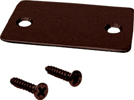 CRL Black Bronze Anodized End Cap with Screws for Shallow U-Channel
