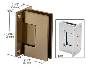 CRL Brushed Bronze Vienna 037 Series Wall Mount Full Back Plate Hinge