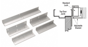 SDC® Anodized Aluminum Top Jamb Mounting Bracket for Double SDC1512 Magnetic Lock