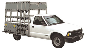 CRL White 84" x 72" Steel Glass Rack for Mini Pickup Trucks