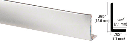 CRL Brite Anodized Aluminum 5/8" L-Bar Extrusion