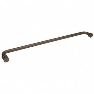 CRL Oil Rubbed Bronze 24" Towel Bar with Contemporary Knob
