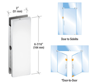 CRL Satin Anodized AMR Series Sidelite or Glass Door Mounted Keeper