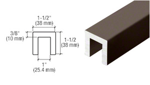 CRL-Blumcraft® Dark Bronze 3243 Series 1-1/2" x 1-1/2" Extruded Aluminum Cap Rail