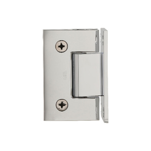 CRL Polished Chrome Geneva 037 Series Wall Mount Full Back Plate Standard Hinge