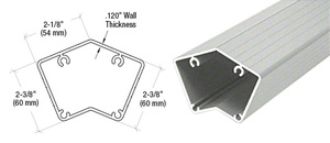 CRL Silver Metallic 100 Series 36" 135º Surface Mount Post Only