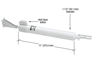 CRL White Touch and Hold Screen Door Closer