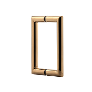 Polished Brass 6" Mitered Style Back to Back Handles