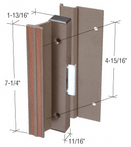 CRL Bronze Clamp-Style Surface Mount Handle 4-15/16" Screw Holes