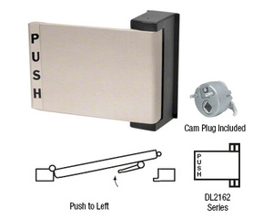 CRL Brushed Nickel Universal Push-Pull Paddle Handle - Push to Left