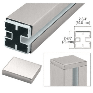 CRL Brushed Stainless End Barrier Post Kit - Custom Height