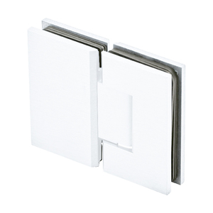 Gloss White 180º Glass to Glass Designer Hinge
