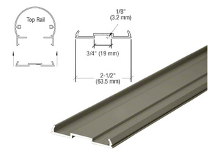 CRL Beige Gray 241" Top Rail Infill for Pickets