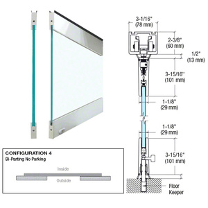 CRL Satin Anodized Type 4 Easy Slide Stacking Partition System