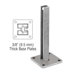 CRL Brushed Stainless Steel Surface Mount Stanchion for up to 72" Barrier Center Post