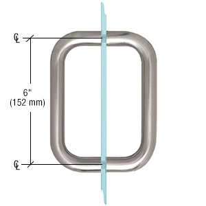 CRL Brushed Stainless 6" BM Series Back-to-Back Handle Without Metal Washers