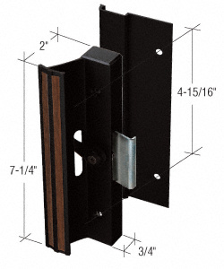 CRL Black Clamp Style Surface Mount Handle with 4-15/16" Screw Holes for Lupton and Rolleze Doors
