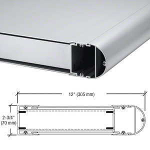 CRL7110 Series Silver Metallic 48" Standard Size Round Fascia - 12" Projection System