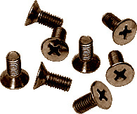 CRL Brushed Bronze 6 x 12 mm Cover Plate Flat Head Phillips Screws