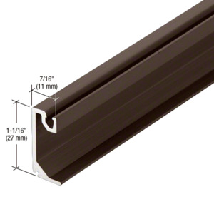 CRL-U.S. Aluminum Exterior Glass Stop, Bronze Black Anodized - 24'-2"