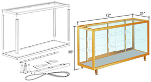 CRL Gold Anodized 6' Deluxe Packaged Showcase Assembly