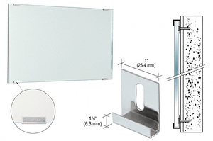 CRL Mfpc8 Clear Acrylic Mirror Pull Adhesive, Size: 1 x 3