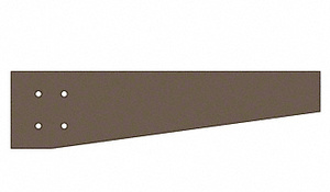 CRL Bronze Anodized 42" x 6" Tapered Square Outrigger