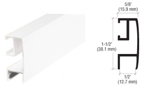 CRL White Rectangular Mirror Frame Extrusion