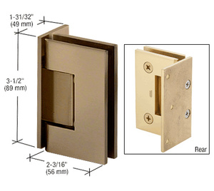 CRL Brushed Bronze Geneva 044 Series Wall Mount Offset Back Plate Hinge