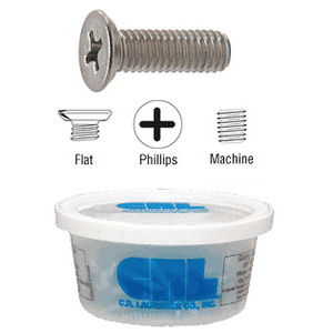 CRL P-Series Stainless Steel #10-32 x 5/8" Undercut Flat Head Phillips Top Rail Connecting Screw