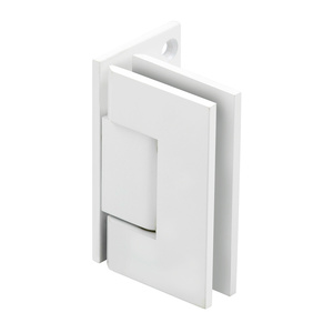 CRL All White Geneva 044 Series Wall Mount Offset Back Plate Hinge